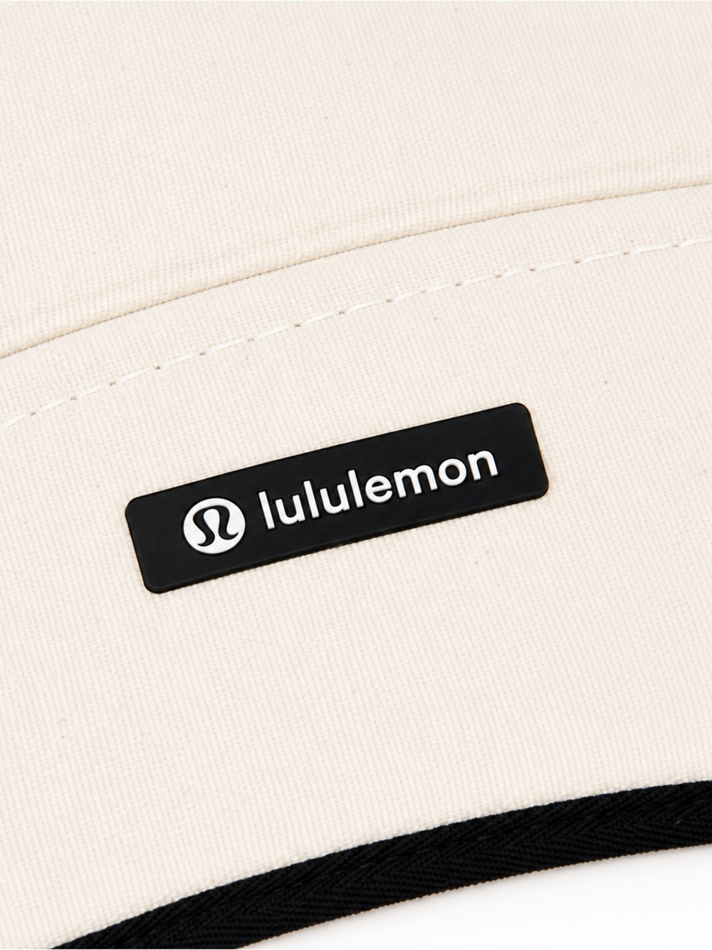 NWT Lululemon 20L Canvas Tote Bag Cream Black Large Travel Gym Beach - Picture 4 of 4